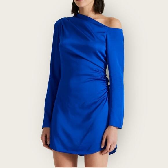 NWT | A.L.C | Jamie Asymmetrical Dress | Blue | Size 4 - Picture 1 of 15